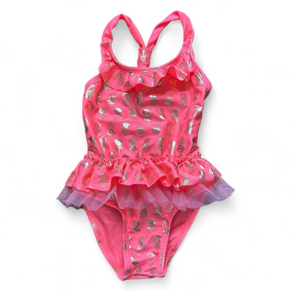 Real Love Pink Pineapple Kids Swimsuit Size 24 Months